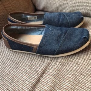 Denim leather Toms